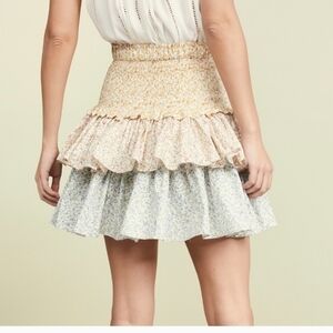 Petersyn Skirt Top Green Pink Blue Lined Size Small